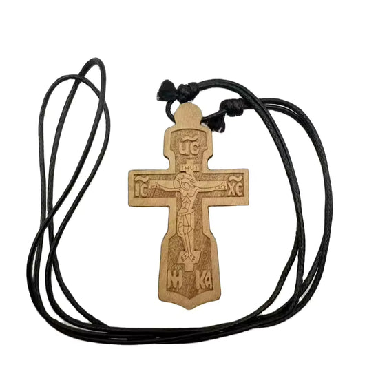 Orthodox Wooden Cross Necklace